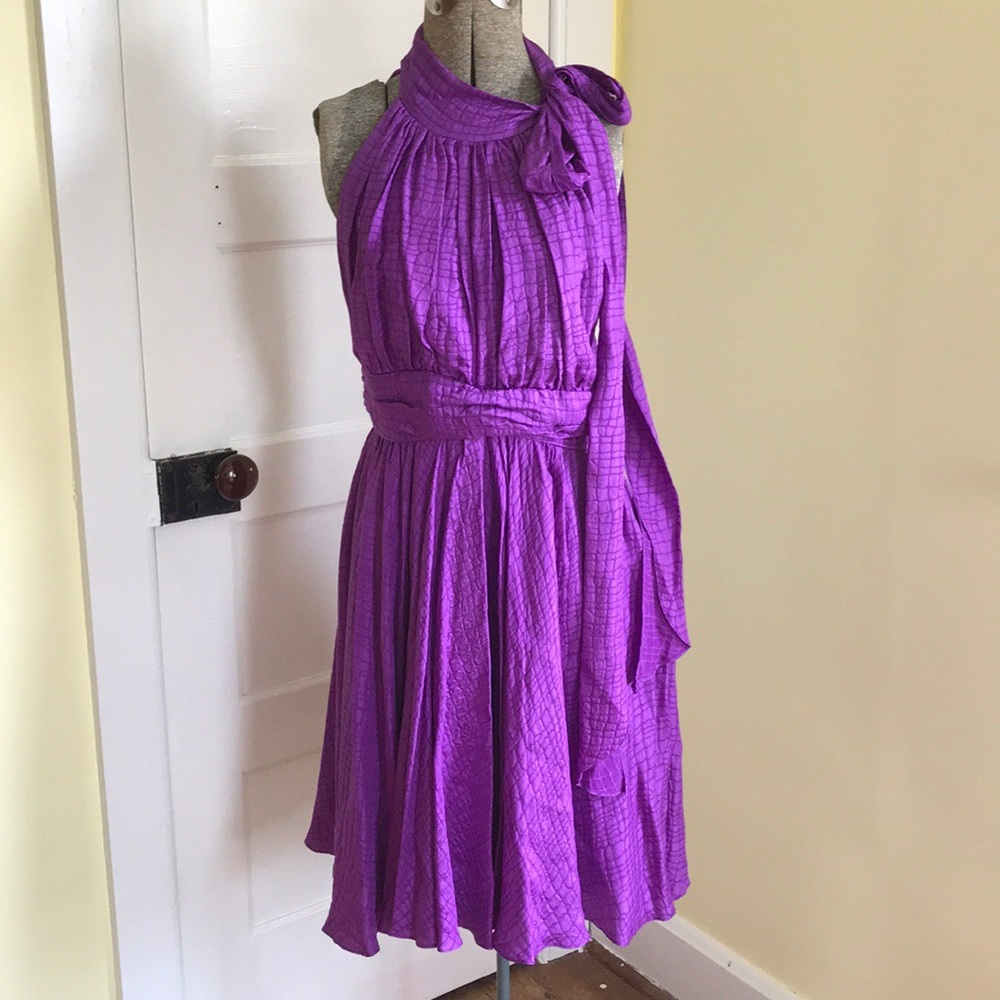 Milly “Lydia” Purple Halter Party Dress